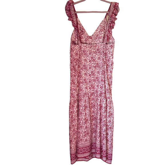 Faherty Hyland Dress in Sun Up Block Print Sz L - Picture 6 of 11